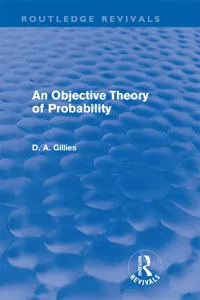 An Objective Theory of Probability_cover