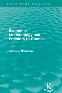 Economic Methodology and Freedom to Choose_cover