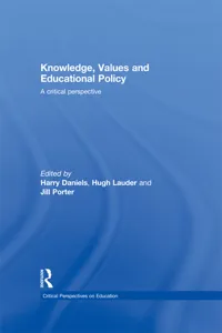 Knowledge, Values and Educational Policy_cover