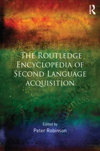 The Routledge Encyclopedia of Second Language Acquisition_cover