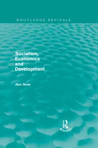 Socialism, Economics and Development_cover