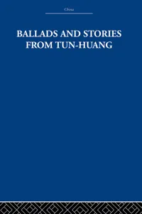 Ballads and Stories from Tun-huang_cover