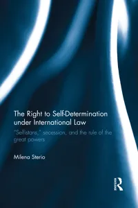 The Right to Self-determination Under International Law_cover