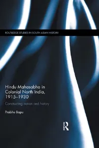 Hindu Mahasabha in Colonial North India, 1915-1930_cover