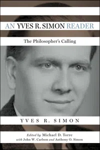 An Yves R. Simon Reader_cover