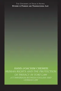 Human Rights and the Protection of Privacy in Tort Law_cover
