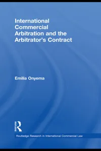 International Commercial Arbitration and the Arbitrator's Contract_cover