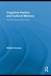 Cognitive Poetics and Cultural Memory_cover