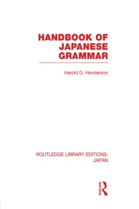 Handbook of Japanese Grammar_cover
