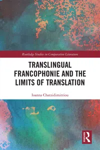 Translingual Francophonie and the Limits of Translation_cover