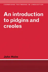 An Introduction to Pidgins and Creoles_cover