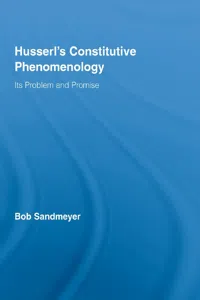 Husserl's Constitutive Phenomenology_cover