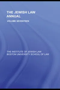 The Jewish Law Annual Volume 17_cover