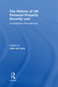 The Reform of UK Personal Property Security Law_cover