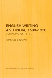 English Writing and India, 1600-1920_cover