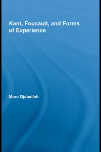 Kant, Foucault, and Forms of Experience_cover