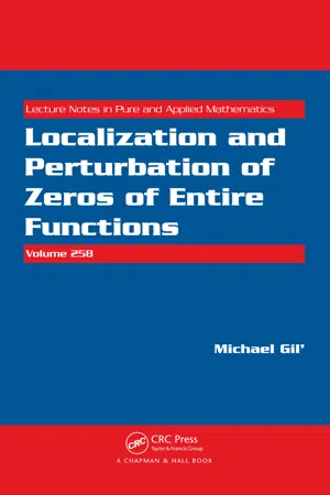 Localization and Perturbation of Zeros of Entire Functions