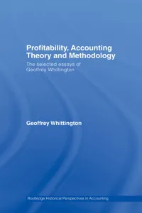 Profitability, Accounting Theory and Methodology_cover