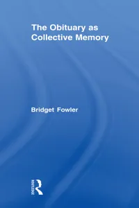 The Obituary as Collective Memory_cover