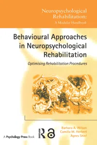 Behavioural Approaches in Neuropsychological Rehabilitation_cover