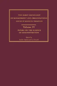 Papers on the Science of Administration_cover