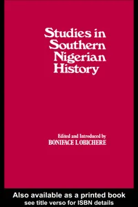 Studies in Southern Nigerian History_cover