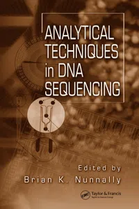 Analytical Techniques In DNA Sequencing_cover