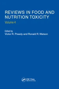 Reviews in Food and Nutrition Toxicity, Volume 4_cover