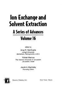 Ion Exchange and Solvent Extraction_cover