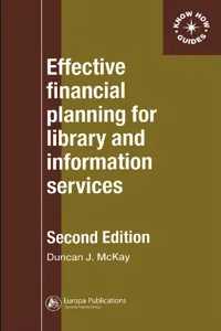 Effective Financial Planning for Library and Information Services_cover