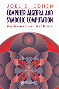 Computer Algebra and Symbolic Computation_cover