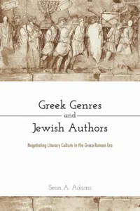 Greek Genres and Jewish Authors_cover