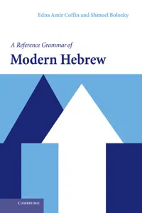 A Reference Grammar of Modern Hebrew_cover