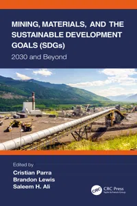 Mining, Materials, and the Sustainable Development Goals_cover