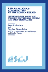 Law in Religious Communities in the Roman Period_cover