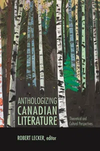 Anthologizing Canadian Literature_cover