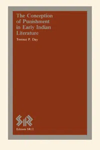 The Conception of Punishment in Early Indian Literature_cover