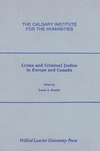 Crime and Criminal Justice in Europe and Canada_cover