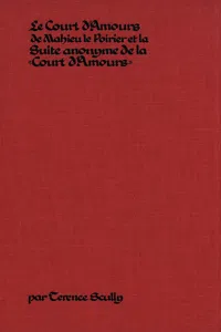 Le Court d'Amours de Mahieu le Poirier_cover