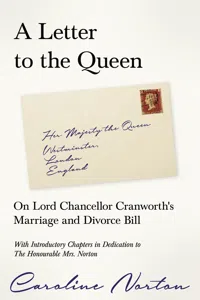 A Letter to the Queen - On Lord Chancellor Cranworth's Marriage and Divorce Bill_cover