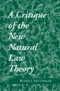 Critique of the New Natural Law Theory_cover