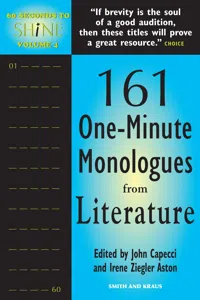 161 One-Minute Monologues from Literature_cover