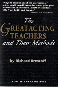 Great Acting Teachers & their Methods V1_cover