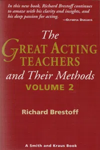 The Great Acting Teachers & their Methods V2_cover