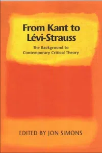 From Kant to Lévi-Strauss_cover