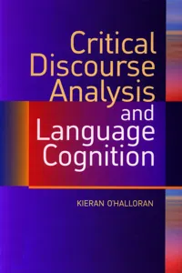 Critical Discourse Analysis and Language Cognition_cover