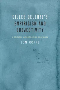 Gilles Deleuze's Empiricism and Subjectivity_cover