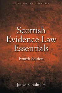 Scottish Evidence Law Essentials_cover