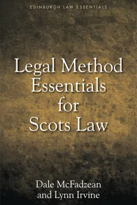 Legal Method Essentials for Scots Law_cover