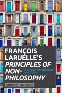 Francois Laruelle's Principles of Non-Philosophy_cover